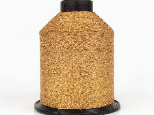 Lot of 2 x 90gr Skeins Ice Yarns METALLIC THREAD CONE Gold