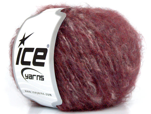Lot of 8 Skeins Ice Yarns SALE WINTER (15% Wool 20% Cotton) Yarn Burgundy