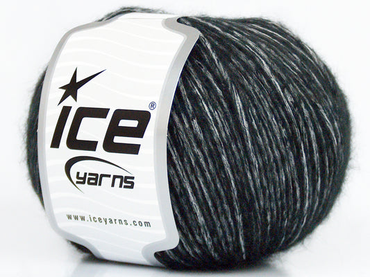 Lot of 8 Skeins Ice Yarns SALE CHAIN (10% Wool) Hand Knitting Yarn Black