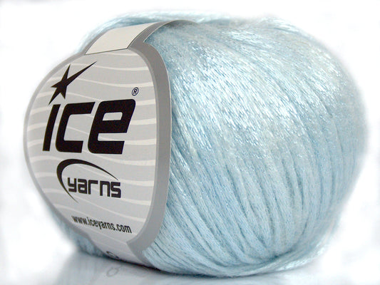 Lot of 8 Skeins Ice Yarns SALE CHAIN (19% Merino Wool) Yarn Light Blue