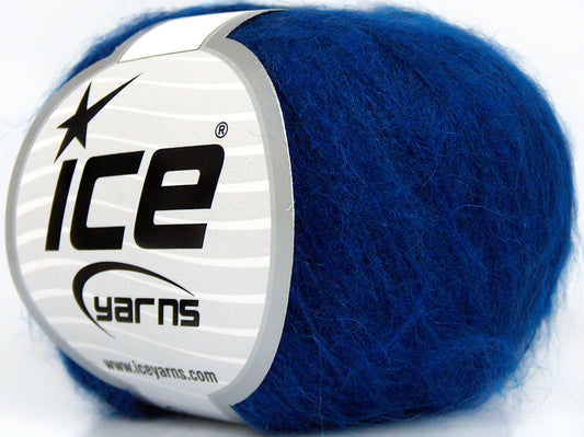 Lot of 10 Skeins Ice Yarns KID MOHAIR FINE (30% Kid Mohair) Yarn Saxe Blue