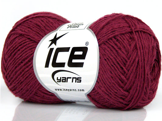 Lot of 8 Skeins Ice Yarns SALE ACRYLIC Hand Knitting Yarn Burgundy