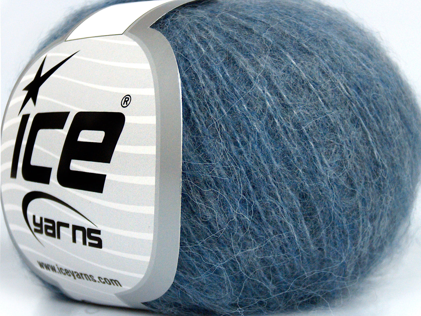 Lot of 10 Skeins Ice Yarns KID MOHAIR FINE (30% Kid Mohair) Yarn Jeans Blue