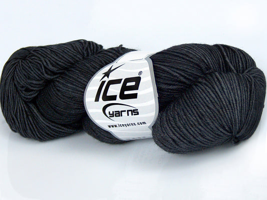 Lot of 2 x 100gr Skeins Ice Yarns HAND DYED MERINO EXTRAFINE (100% Superwash Extrafine Merino Wool) Yarn Forged Iron