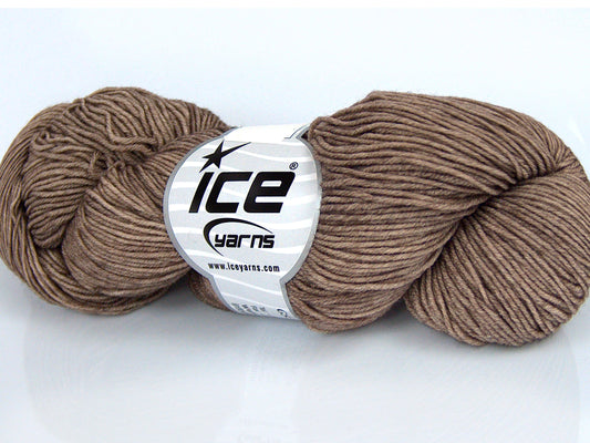 Lot of 2 x 100gr Skeins Ice Yarns HAND DYED MERINO EXTRAFINE (100% Superwash Extrafine Merino Wool) Yarn Ginger Snap