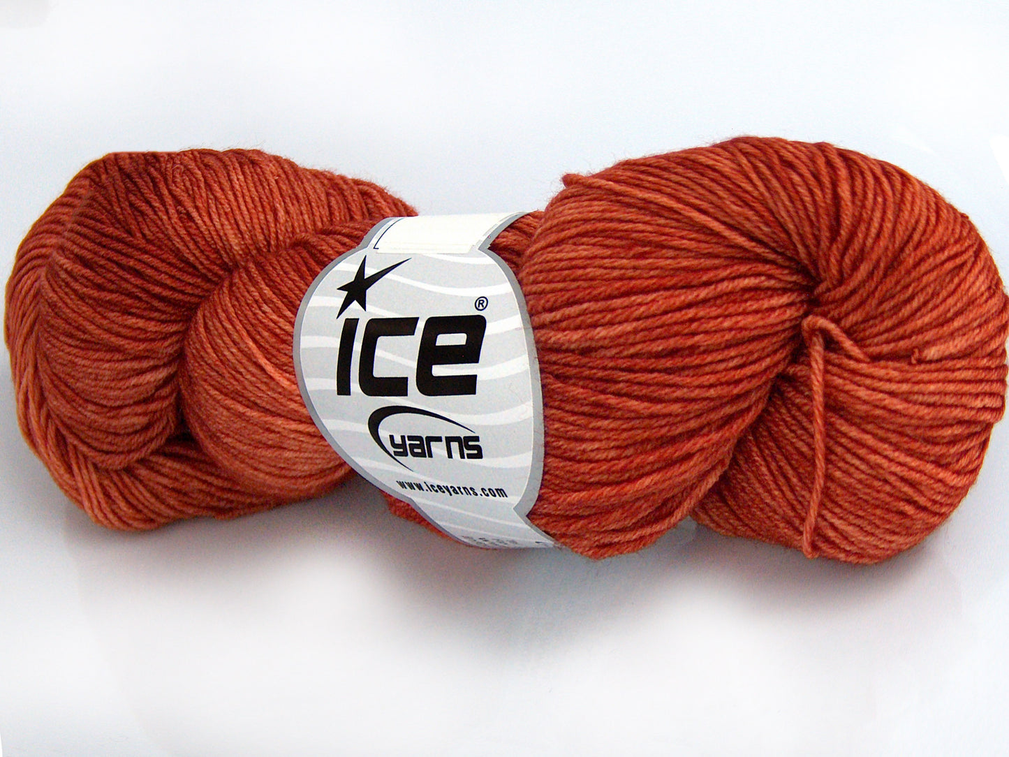 Lot of 2 x 100gr Skeins Ice Yarns HAND DYED MERINO EXTRAFINE (100% Superwash Extrafine Merino Wool) Yarn Mandarin