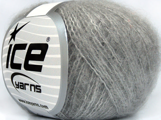 Lot of 10 Skeins Ice Yarns DUSTY WOOL (32% Wool 1% Elastan) Yarn Light Grey