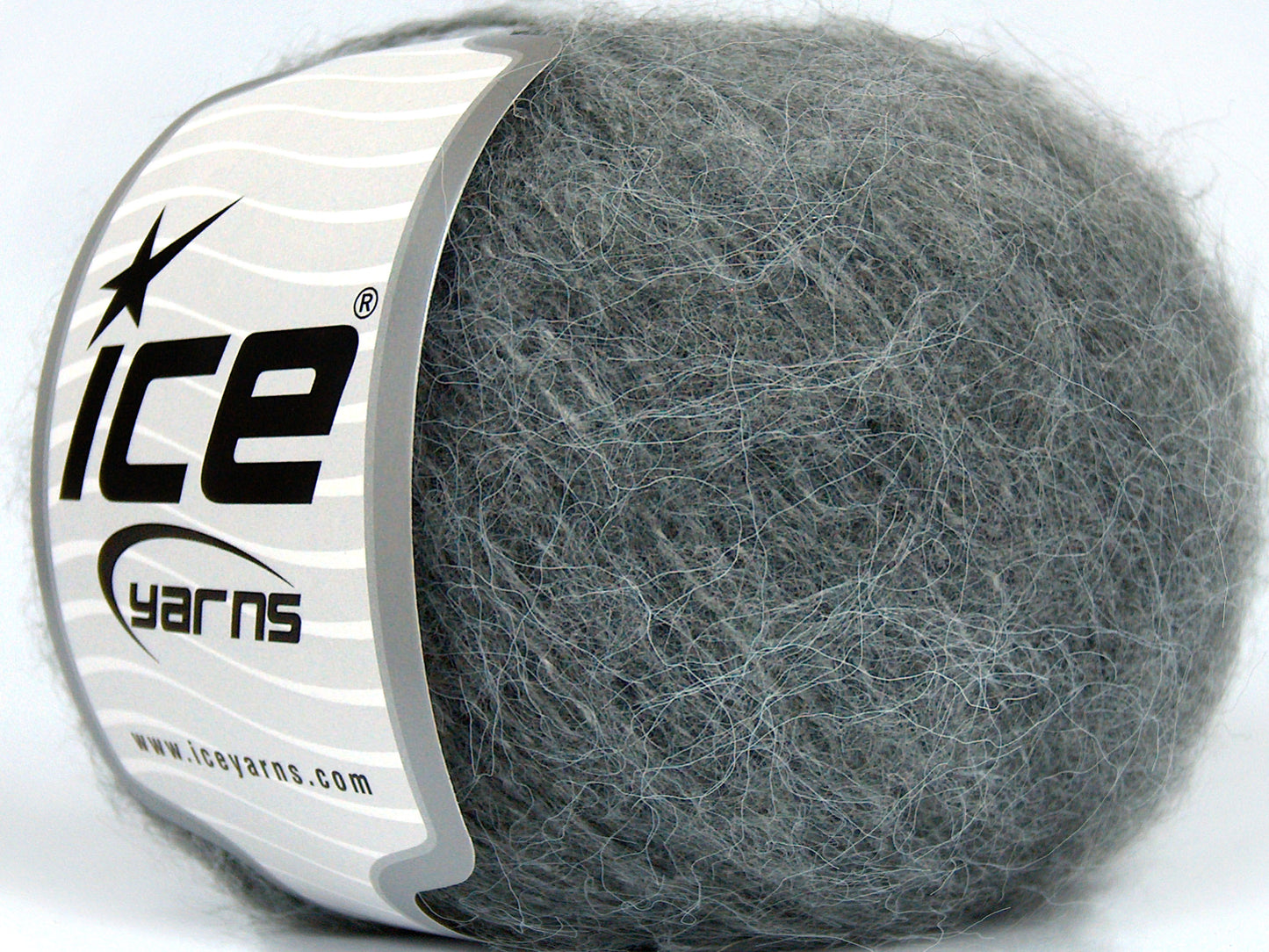 Lot of 8 Skeins Ice Yarns SALE WINTER (15% Mohair) Hand Knitting Yarn Grey