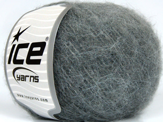 Lot of 8 Skeins Ice Yarns SALE WINTER (15% Mohair) Hand Knitting Yarn Grey