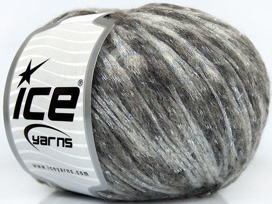 Lot of 8 Skeins Ice Yarns SALE METALLIC Hand Knitting Yarn Grey Shades