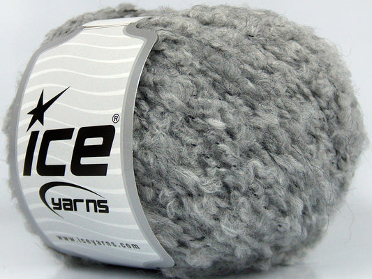 Lot of 8 Skeins Ice Yarns DURBAN (13% Mohair) Hand Knitting Yarn Light Grey
