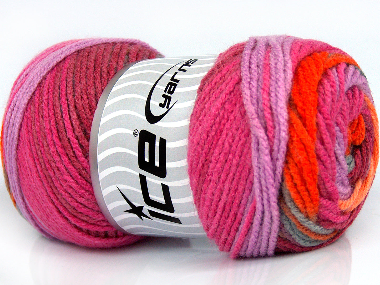 Lot of 4 x 100gr Skeins Ice Yarns AMBIANCE Yarn Orange Pink Lilac Green