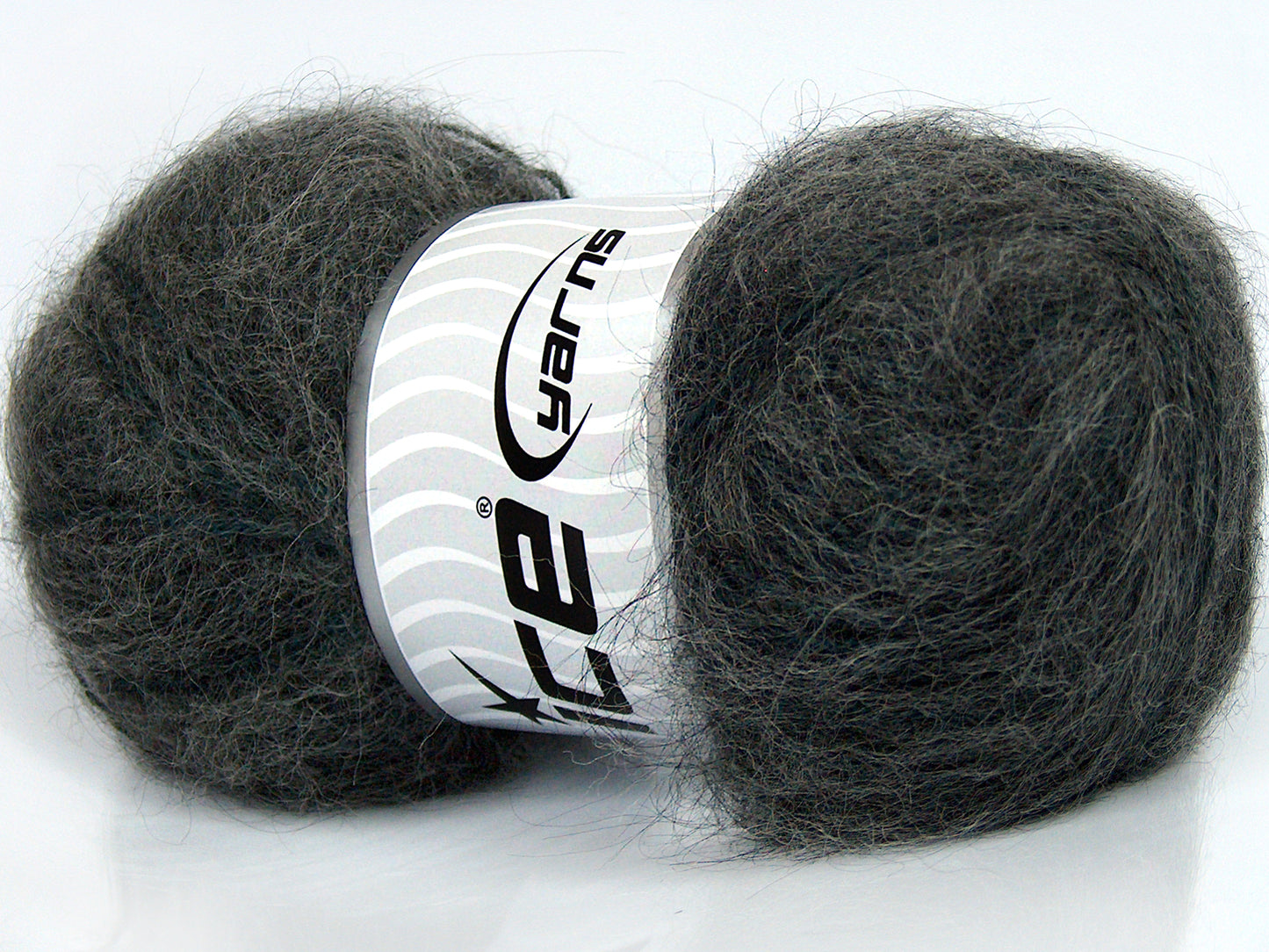 Lot of 4 x 100gr Skeins Ice Yarns MOHAIR CLASSIC (30% Mohair 25% Wool) Yarn Anthracite Black