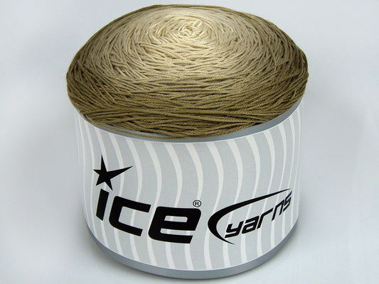 250 gr ICE YARNS CAKES SOFT TOUCH Hand Knitting Yarn Khaki Shades