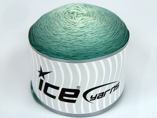 250 gr ICE YARNS CAKES SOFT TOUCH Hand Knitting Yarn Water Green Shades
