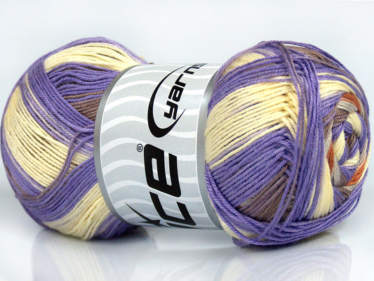 Lot of 4 x 100gr Skeins Ice Yarns BISCUIT Yarn Lilac Camel Beige Light Yellow Gold