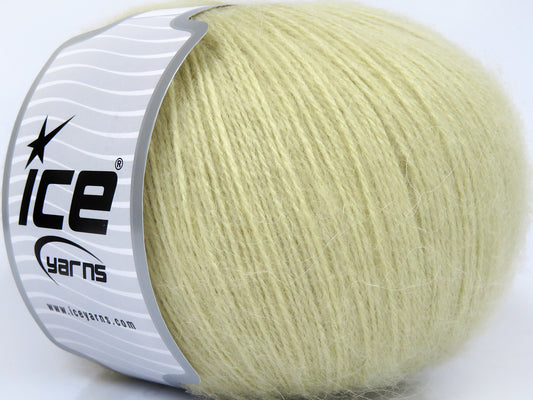 Lot of 4 x 100gr Skeins Ice Yarns ANGORA SOLID (20% Angora 20% Wool) Yarn Cream