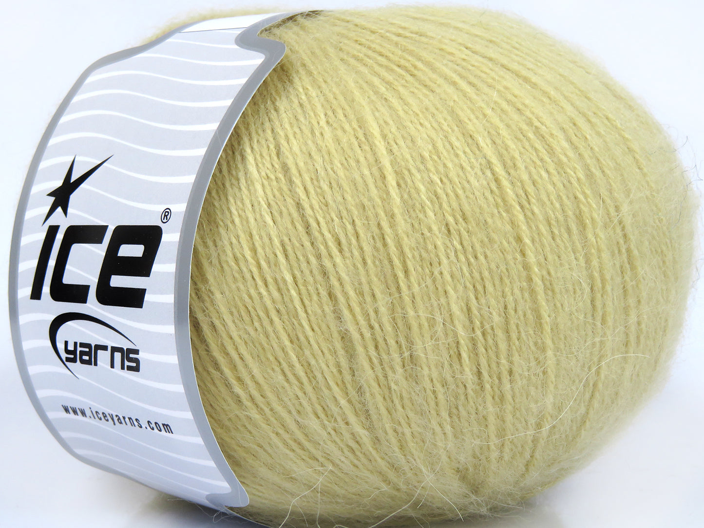 Lot of 4 x 100gr Skeins Ice Yarns ANGORA SOLID (20% Angora 20% Wool) Yarn Dark Cream