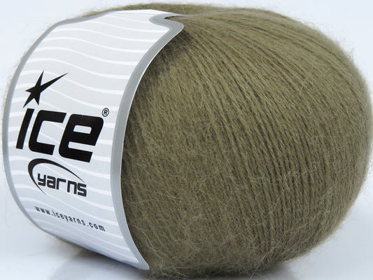 Lot of 4 x 100gr Skeins Ice Yarns ANGORA SOLID (20% Angora 20% Wool) Yarn Camel
