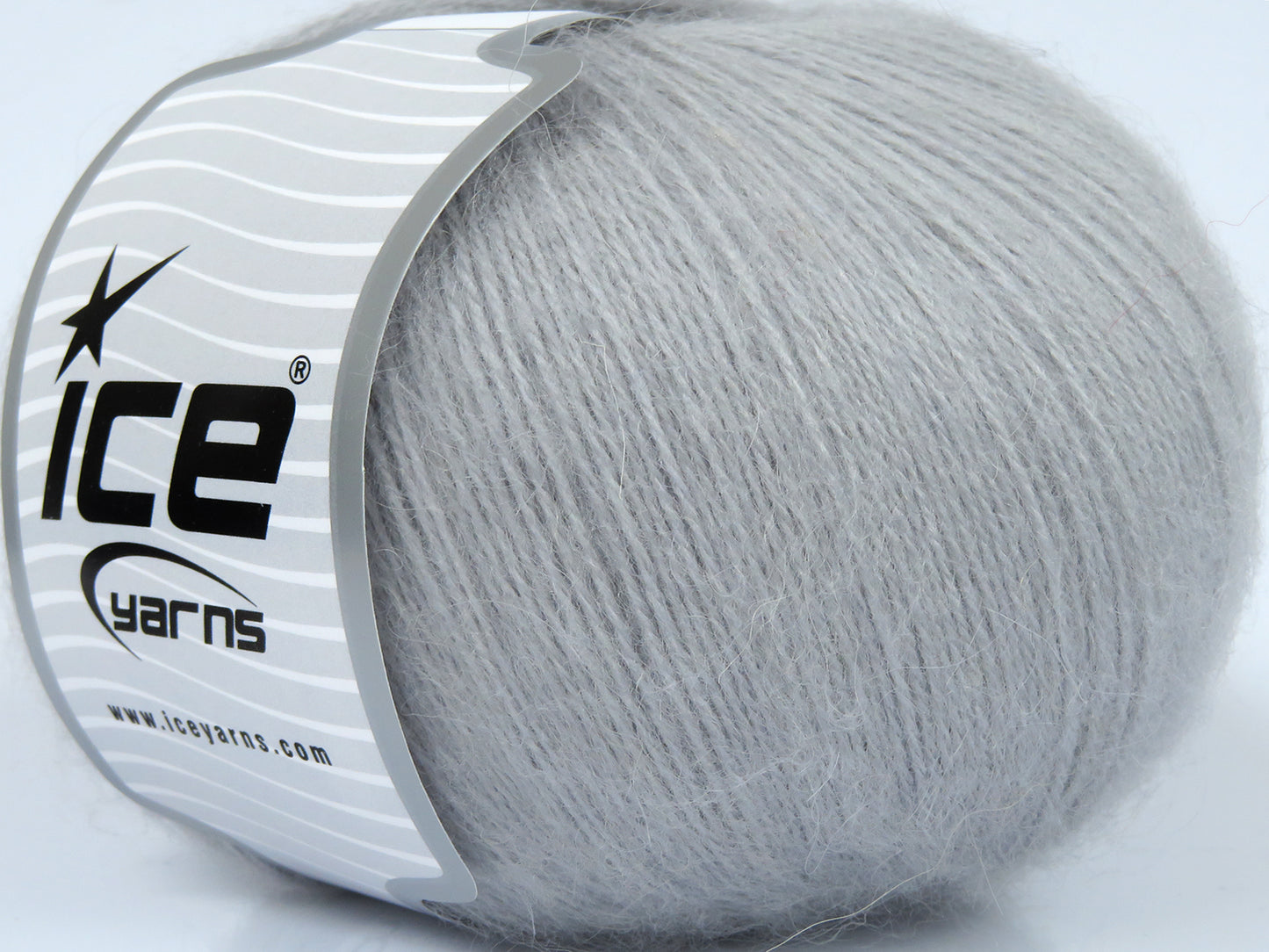 Lot of 4 x 100gr Skeins Ice Yarns ANGORA SOLID (20% Angora 20% Wool) Yarn Light Grey
