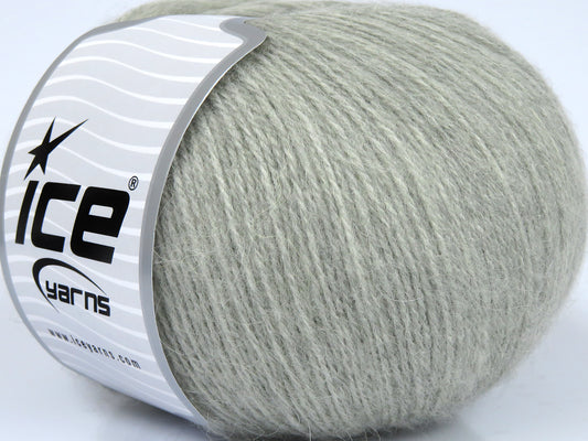 Lot of 4 x 100gr Skeins Ice Yarns ANGORA SOLID (20% Angora 20% Wool) Yarn Grey