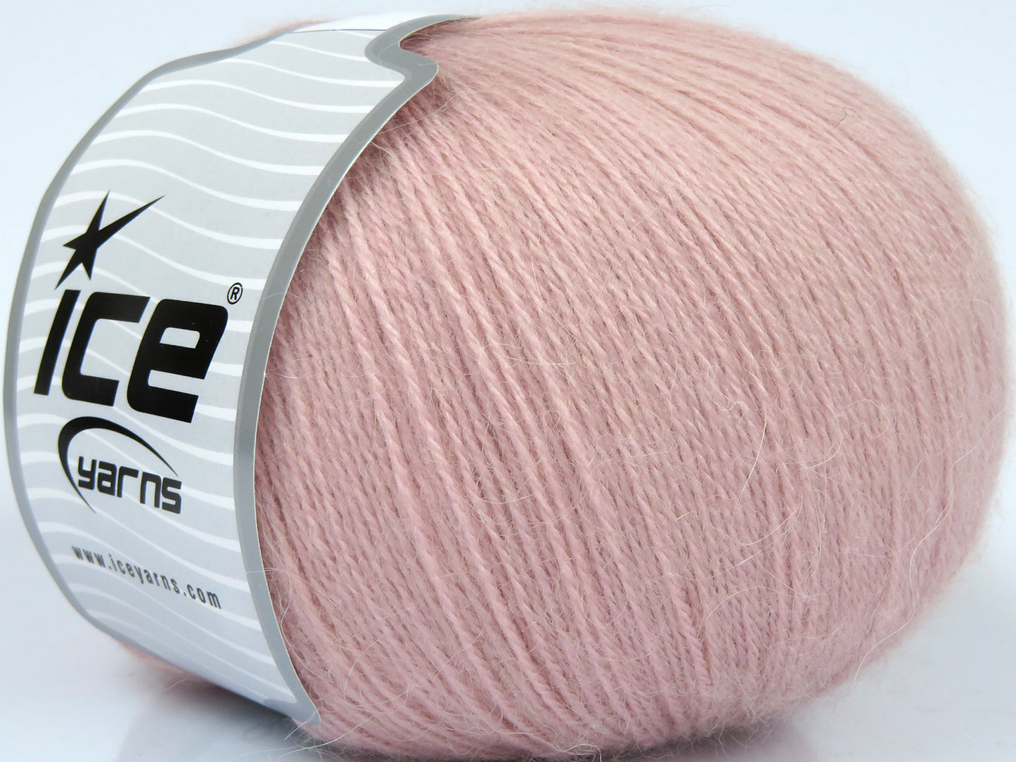 Lot of 4 x 100gr Skeins Ice Yarns ANGORA SOLID (20% Angora 20% Wool) Yarn Light Pink