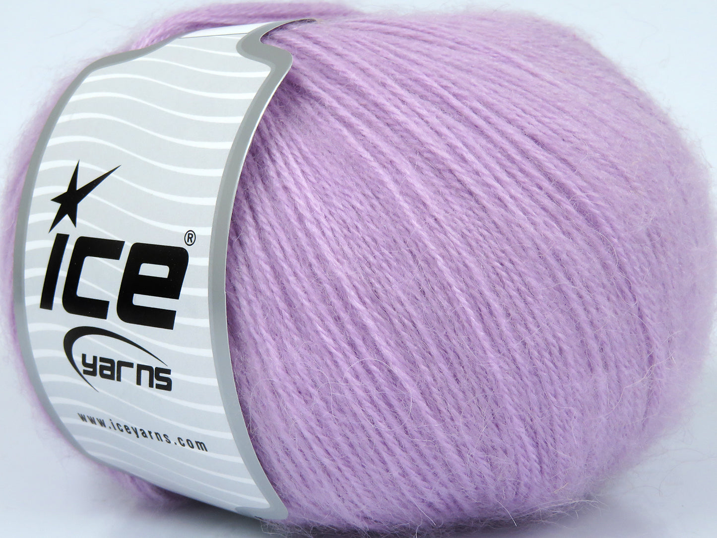 Lot of 4 x 100gr Skeins Ice Yarns ANGORA SOLID (20% Angora 20% Wool) Yarn Light Lilac