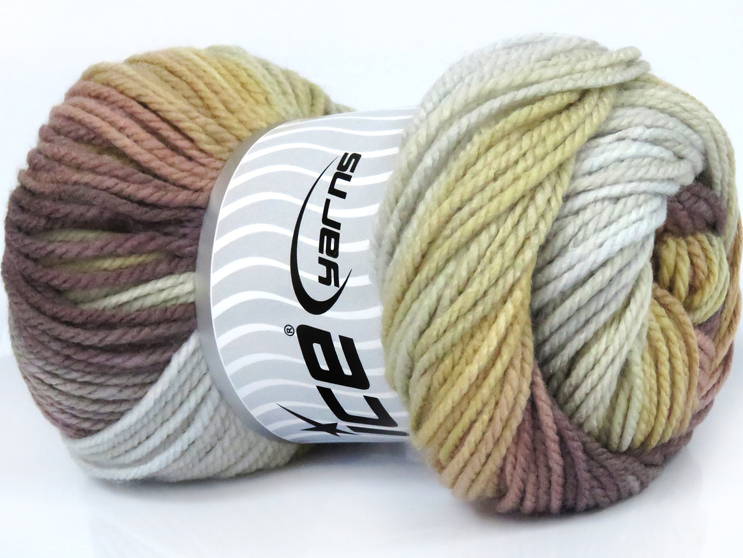 Lot of 4 x 100gr Skeins Ice Yarns MAGIC WORSTED Yarn Cream Camel Beige Maroon Shades
