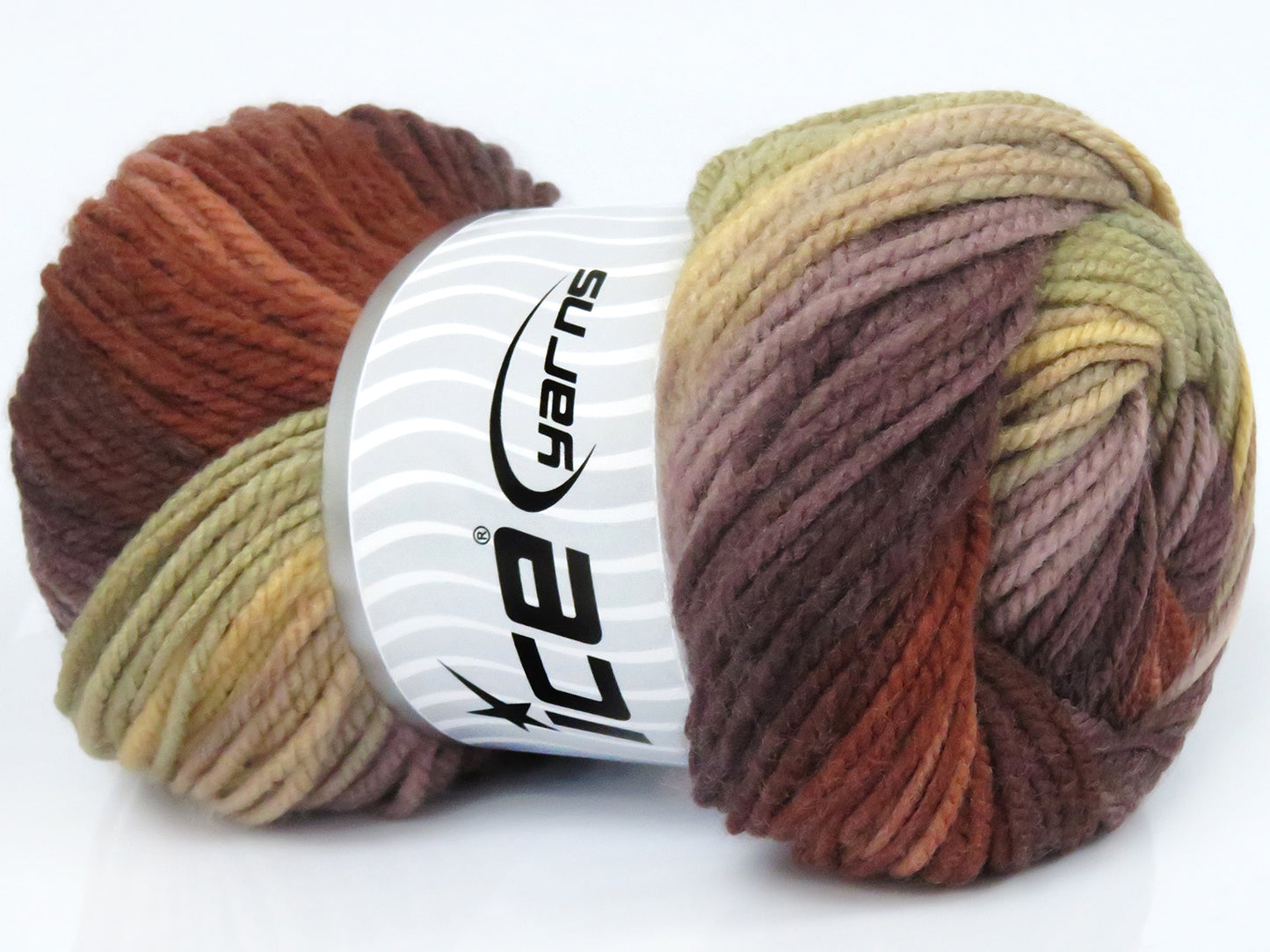 Lot of 4 x 100gr Skeins Ice Yarns MAGIC WORSTED Yarn Copper Maroon Shades Cream Camel Beige