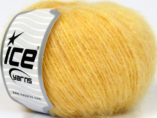 Lot of 8 Skeins Ice Yarns SALE WINTER (10% Wool) Hand Knitting Yarn Yellow