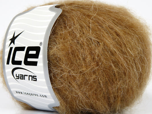 Lot of 8 Skeins Ice Yarns SALE MOHAIR-WOOL BLEND (10% Mohair 15% Wool) Yarn Camel