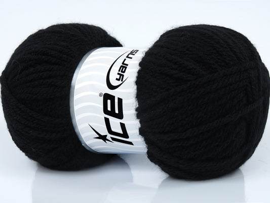 Lot of 4 x 100gr Skeins Ice Yarns GLENDA Hand Knitting Yarn Black
