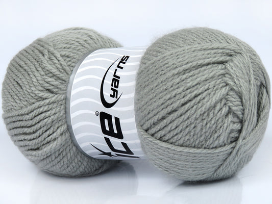 Lot of 4 x 100gr Skeins Ice Yarns GLENDA Hand Knitting Yarn Light Grey