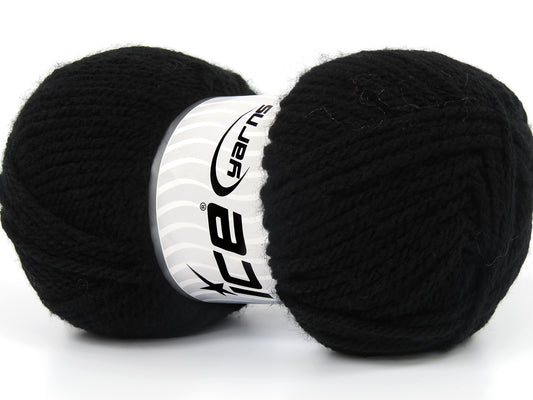 Lot of 4 x 100gr Skeins Ice Yarns GLENDA Hand Knitting Yarn Black