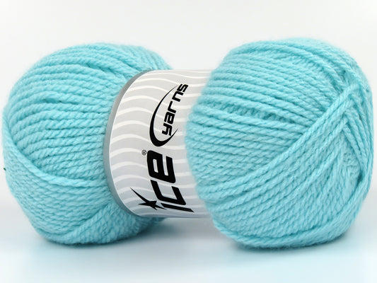 Lot of 4 x 100gr Skeins Ice Yarns GLENDA Hand Knitting Yarn Light Turquoise
