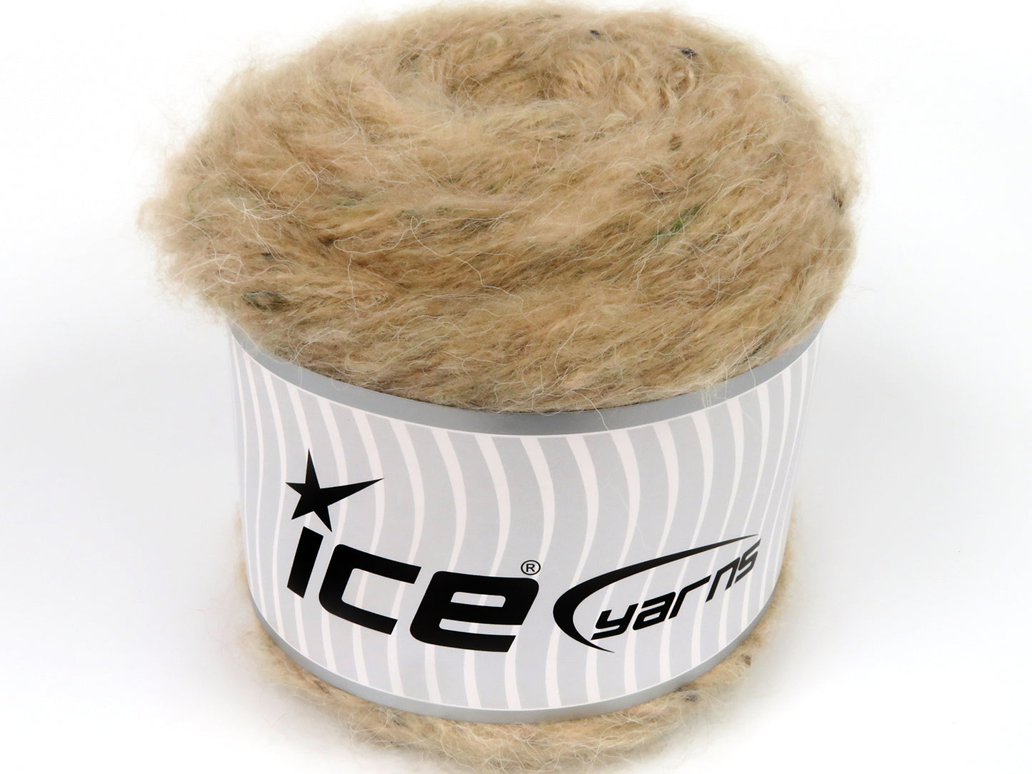Lot of 2 x 150gr Skeins Ice Yarns CAKES PECAN (10% Wool 10% Viscose) Yarn Light Camel