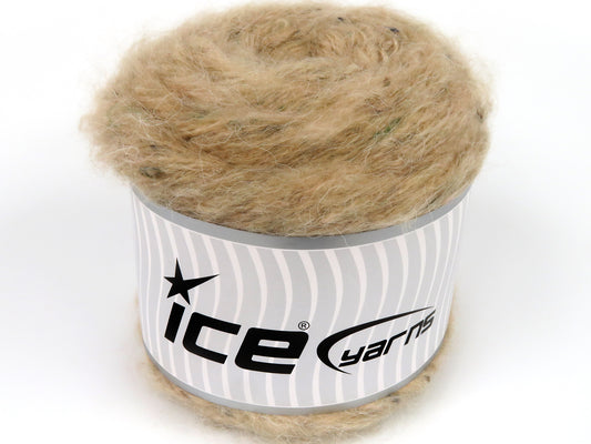 Lot of 2 x 150gr Skeins Ice Yarns CAKES PECAN (10% Wool 10% Viscose) Yarn Light Camel