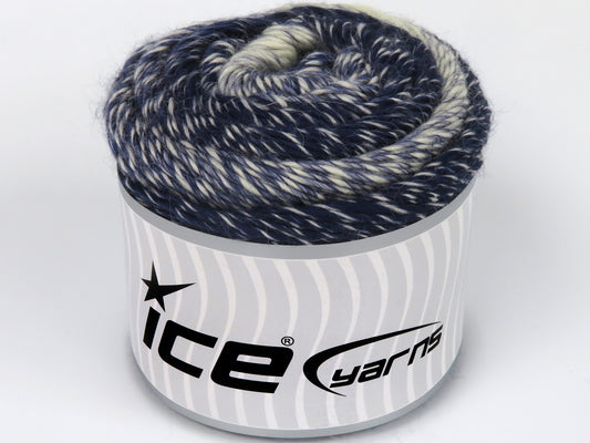 Lot of 2 x 150gr Skeins Ice Yarns CAKES CAMARO (50% Wool) Yarn Blue Cream