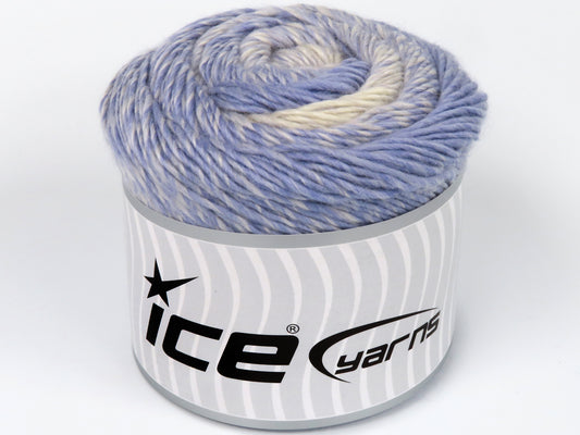 Lot of 2 x 150gr Skeins Ice Yarns CAKES CAMARO (50% Wool) Yarn Lilac Cream