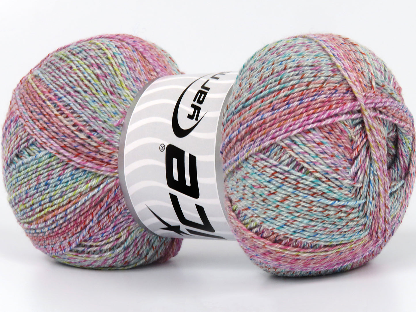Lot of 4 x 100gr Skeins Ice Yarns CHULA VISTA (50% Superwash Merino Wool 40% Cotton) Yarn Rainbow