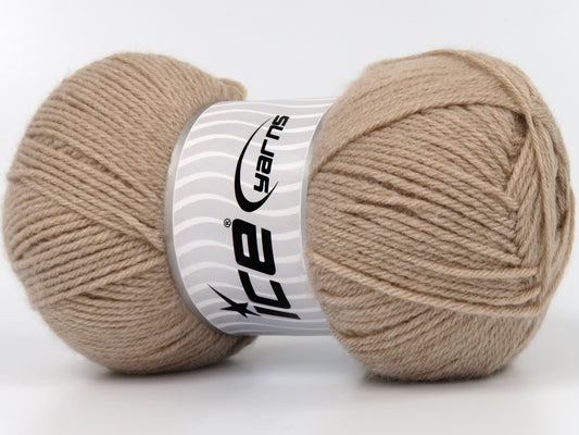 Lot of 4 x 100gr Skeins Ice Yarns VINELAND Hand Knitting Yarn Beige