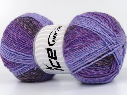 Lot of 4 x 100gr Skeins Ice Yarns MARTINEZ (20% Alpaca) Yarn Blue Green Lilac Brown Pink