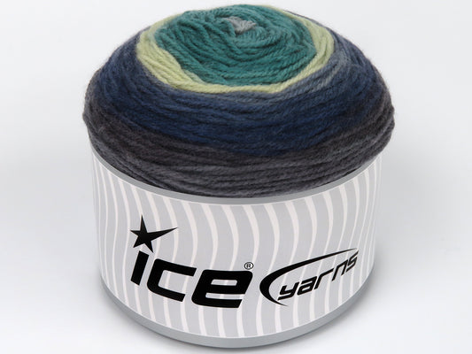 Lot of 2 x 150gr Skeins Ice Yarns CAKES DK Yarn Grey Shades Navy Shades Green Shades