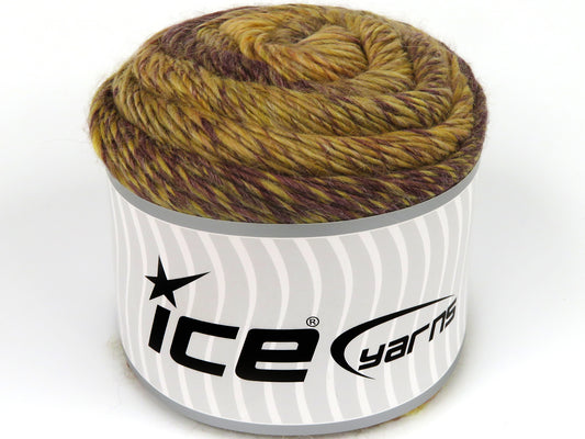 Lot of 2 x 150gr Skeins Ice Yarns CAKES CAMARO (50% Wool) Yarn Camel Olive Green