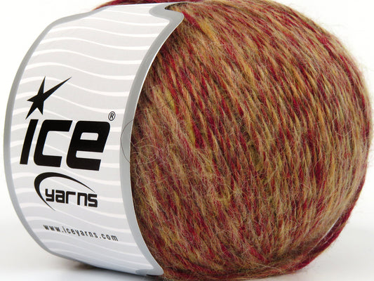 Lot of 4 x 100gr Skeins Ice Yarns FELIZ ALPACA (15% Alpaca 20% Wool) Yarn Gold Shades Red
