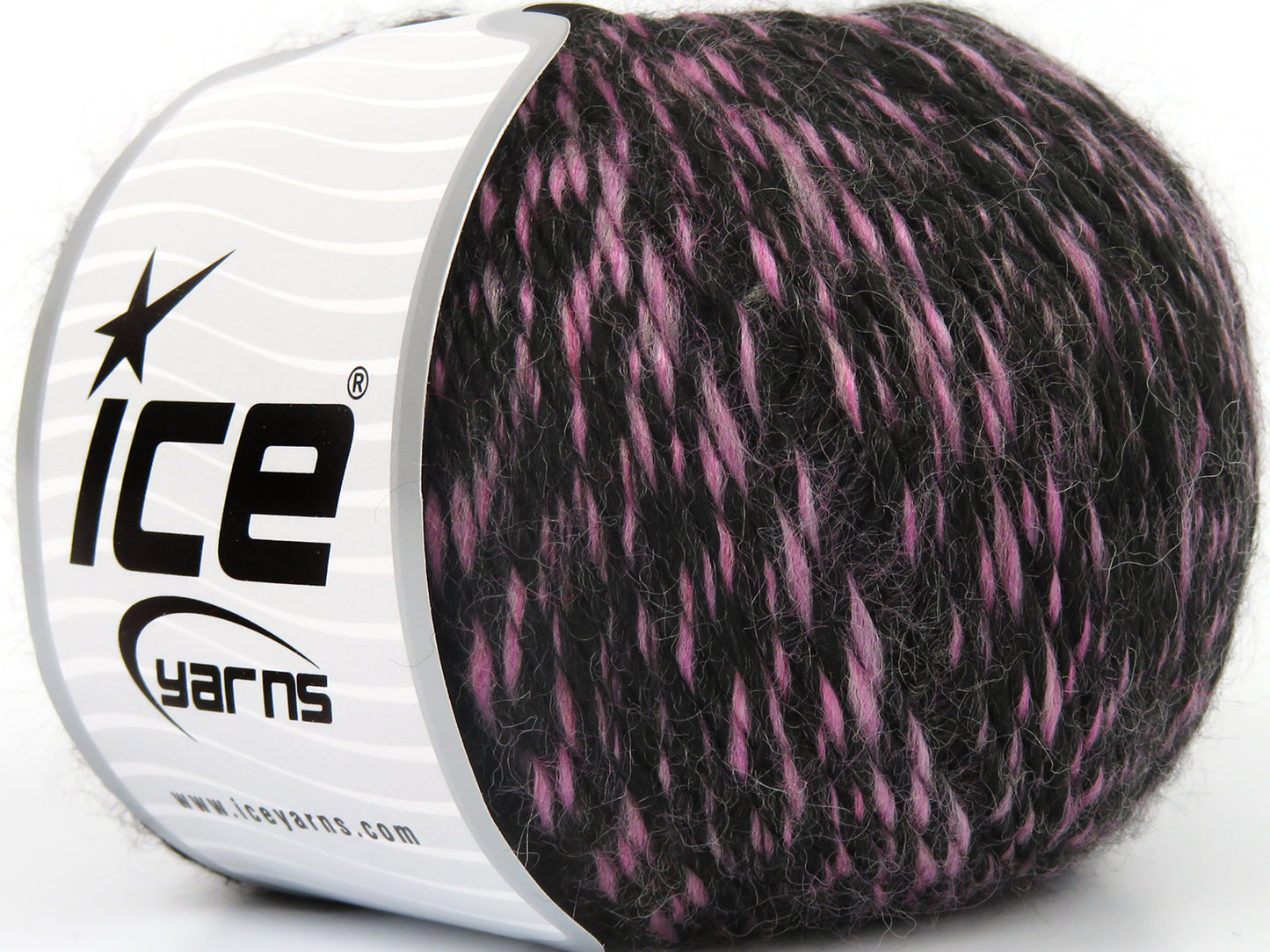 Lot of 4 x 100gr Skeins Ice Yarns FELIZ ALPACA (15% Alpaca 20% Wool) Yarn Pink Black