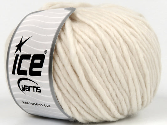 Lot of 4 x 100gr Skeins Ice Yarns FILZY WOOL (100% Wool) Yarn Light Cream