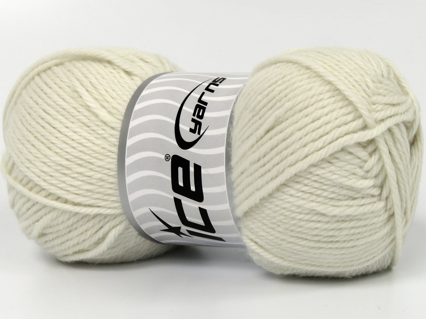 Lot of 4 x 100gr Skeins Ice Yarns SUPERWASH WOOL BAMBOO (50% Superwash Wool 25% Bamboo) Yarn Ecru