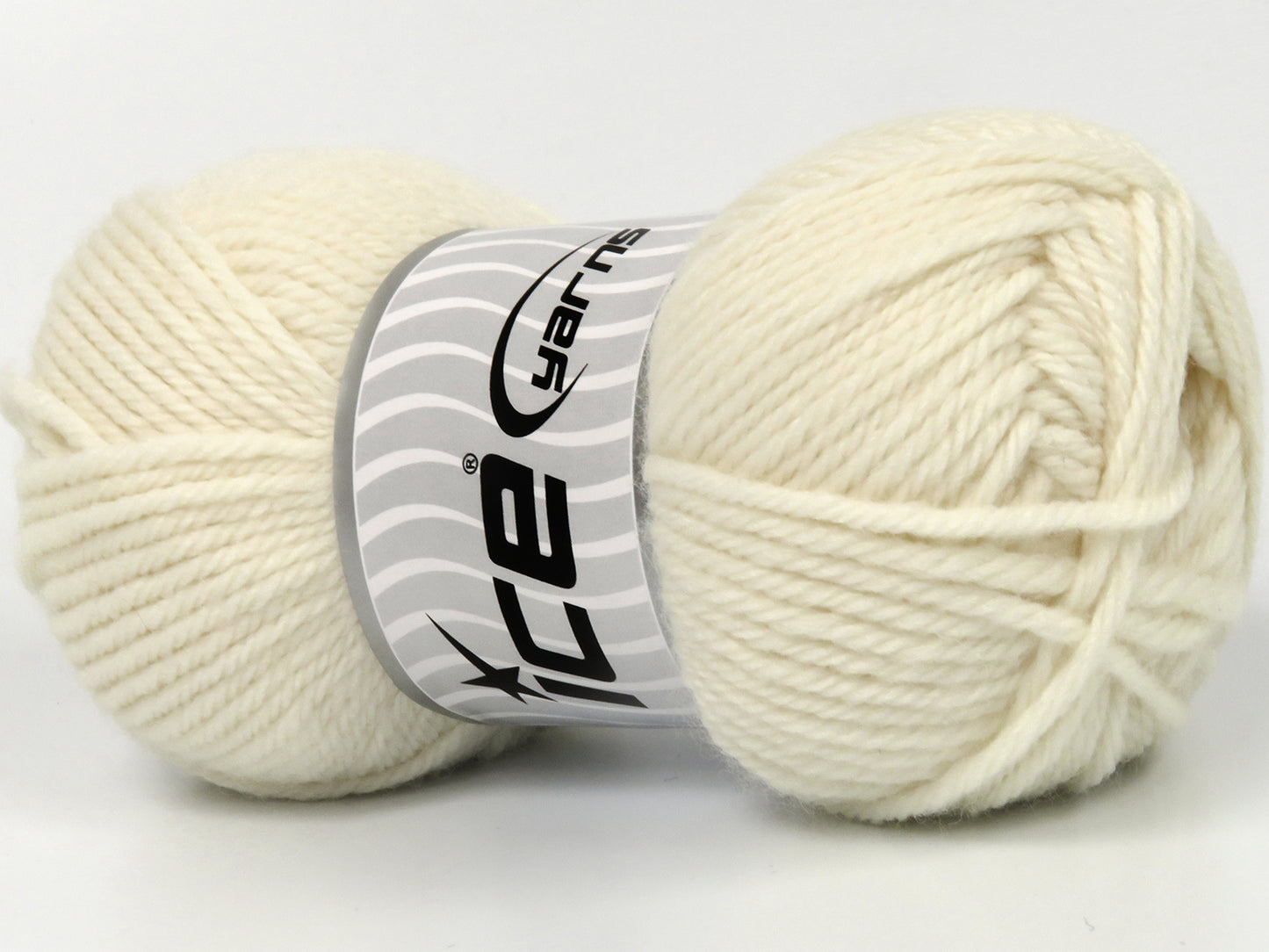 Lot of 4 x 100gr Skeins Ice Yarns SUPERWASH WOOL BAMBOO (50% Superwash Wool 25% Bamboo) Yarn Light Cream