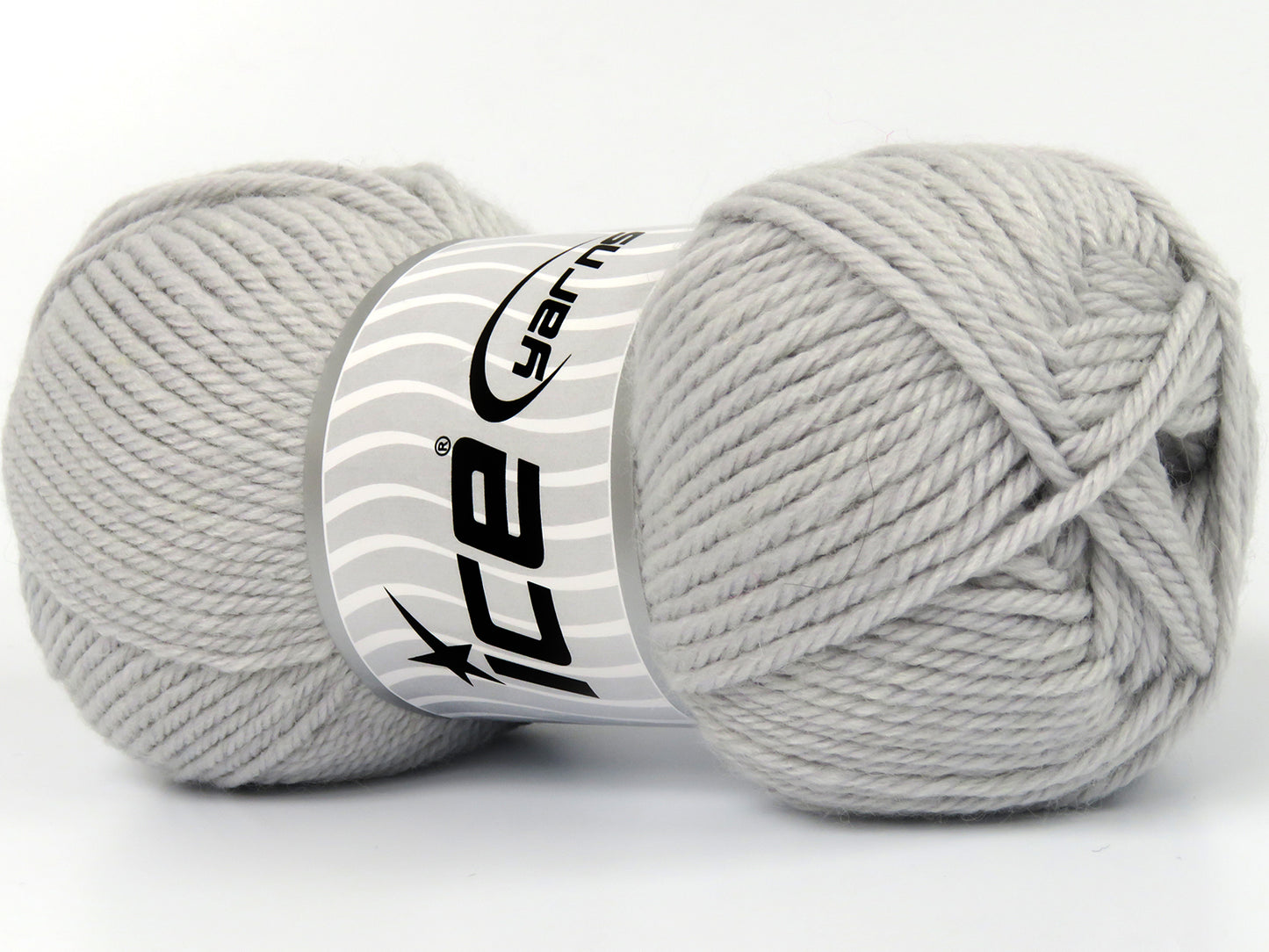 Lot of 4 x 100gr Skeins Ice Yarns SUPERWASH WOOL BAMBOO (50% Superwash Wool 25% Bamboo) Yarn Light Grey